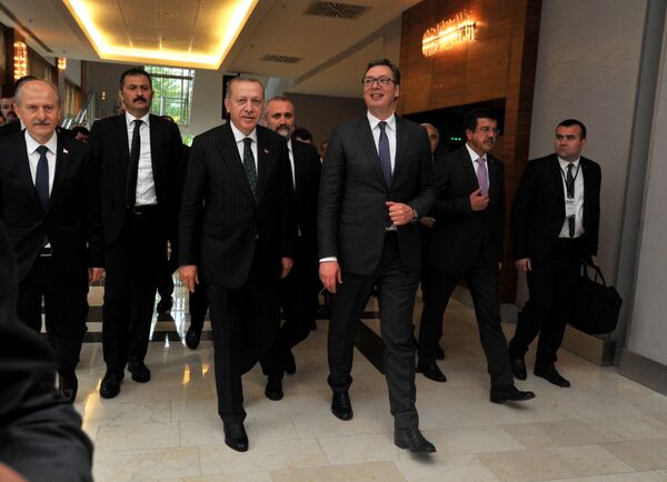 Vučić i Erdogan na Poslovnom forumu Vučić i Erdogan na Poslovnom forumu - Sputnik Srbija