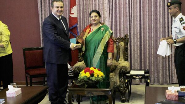 Ivica Dačić i predsednica Nepala Bidje Devi Bandari. - Sputnik Srbija