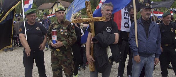 Okupljanje ustaša i domobrana u Blajburgu, (Austrija) na dan sećanja na poginule tokom maja 1945. godine - Sputnik Srbija