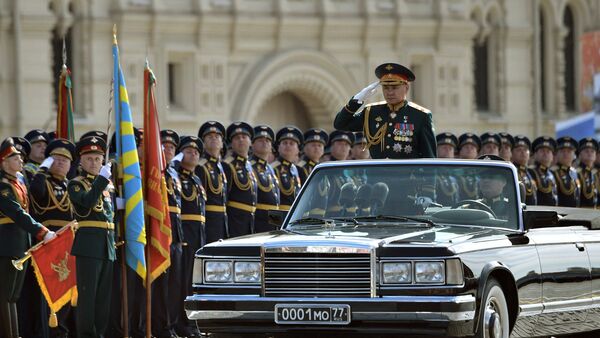 Ministar odbrane Rusije Sergej Šojgu na paradi na Crvenom trgu u čast 73. godišnjice pobede u Velikom otadžbinskom ratu - Sputnik Srbija