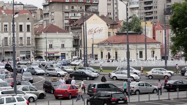 Štrajk taksista paralisao je centar Beograda i 10. maja 2018. godine - Sputnik Srbija
