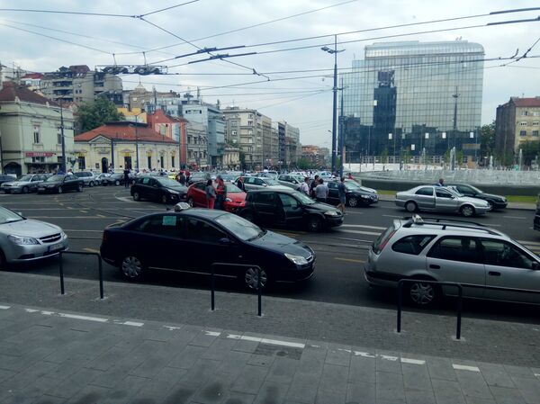 Штрајк таксиста на Славији - Sputnik Србија