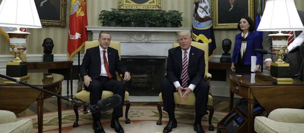 Predsednik SAD Donald Tramp i predsednik Turske Redžep Tajip Erdogan - Sputnik Srbija