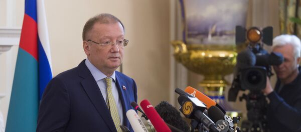 Амбасадор Русије у Великој Британији Александар Јаковенко на конференцији за медије у Лондону Амбасадор Русије у Великој Британији Александар Јаковенко на конференцији за медије у Лондону - Sputnik Србија