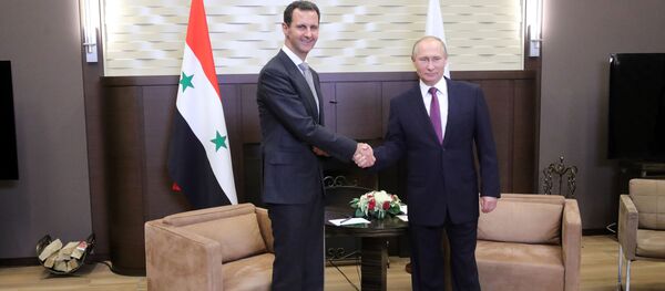 Председници Сирије и Русије, Башар Асад и Владимир Путин - Sputnik Србија
