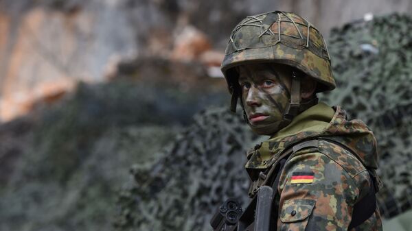 Немачки војник на војним вежбама 23. пешадијске бригаде Бундесвера на југу Немачке - Sputnik Србија