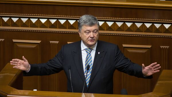 Председник Украјине Петро Порошенко обраћа се посланицима Врховне раде - Sputnik Србија