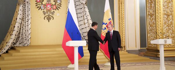 Председник Русије Владимир Путин и председник Кине Си Ђинпинг - Sputnik Србија