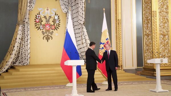 Predsednik Rusije Vladimir Putin i predsednik Kine Si Đinping  - Sputnik Srbija
