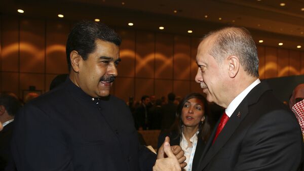 Председници Венецуеле и Турске, Николас Мадуро и Реџеп Тајип Ердоган - Sputnik Србија