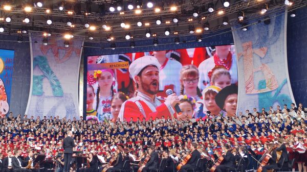 Укључење из Краснодара током свечаног концерта - Sputnik Србија