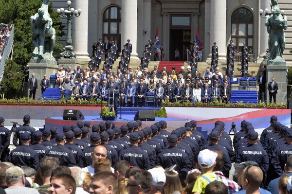 Centralna manifestacija povodom obeležavanja Dana Ministarstva unutrašnjih poslova i Dana policije Centralna manifestacija povodom obeležavanja Dana Ministarstva unutrašnjih poslova i Dana policije - Sputnik Srbija
