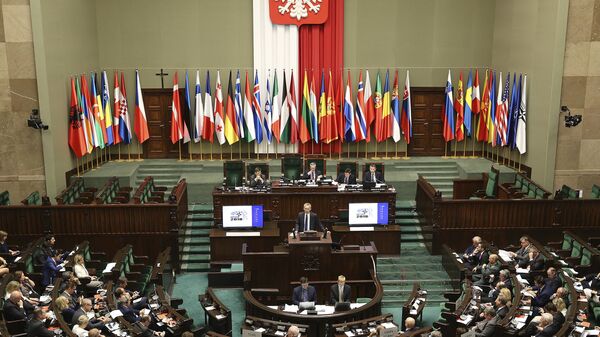  Generalni sekretar NATO-a Jens Stoltenberg se obraća sednici Parlamentarne skupštine NATO-a - Sputnik Srbija
