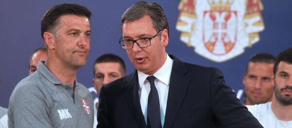Selektor Srbije Mladen Krstajić i predsednik Srbije Aleksandar Vučić Selektor Srbije Mladen Krstajić i predsednik Srbije Aleksandar Vučić - Sputnik Srbija