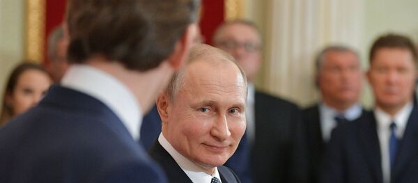 Себастијан Курц и Владимир Путин - Sputnik Србија