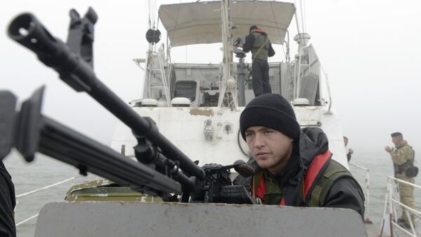 Obalska straža Ukrajine na Azovskom moru u blizini Mariupolja - Sputnik Srbija
