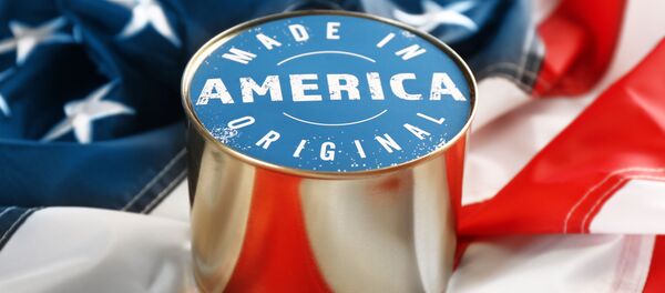 Конзерва са америчком заставом - Sputnik Србија