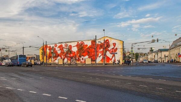 Графит посвећен Светском првенству у фудбалу - Sputnik Србија