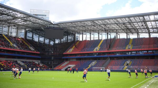 Отворени тренинг репрезентације Русије пред Светско првенство у фудбалу - Sputnik Србија