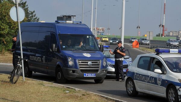 Policija na blokadi puta zbog cena goriva - Sputnik Srbija