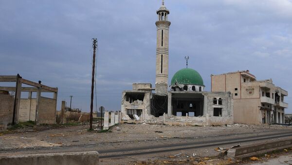Uništena džamija u predgrađu sirijskog grada Hama - Sputnik Srbija