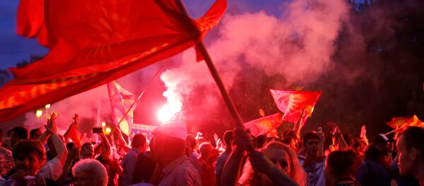 Протест у Скопљу Протест у Скопљу - Sputnik Србија