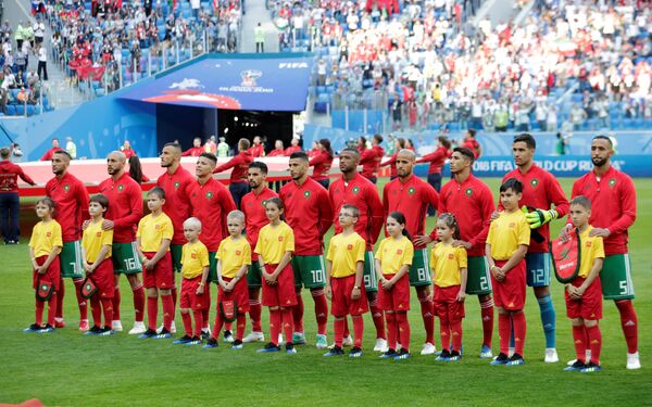 Репрезентација Марока пре почетка меча - Sputnik Србија