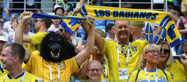 Навијачи Шведске на стадиону у Нижњем Новгороду Навијачи Шведске на стадиону у Нижњем Новгороду - Sputnik Србија