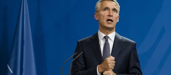 Generalni sekretar NATO-a Jens Stoltenberg na konferenciji za medije u Berlinu - Sputnik Srbija