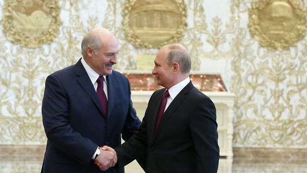 Председник Владимир Путин и председник Александар Лукашенко - Sputnik Србија