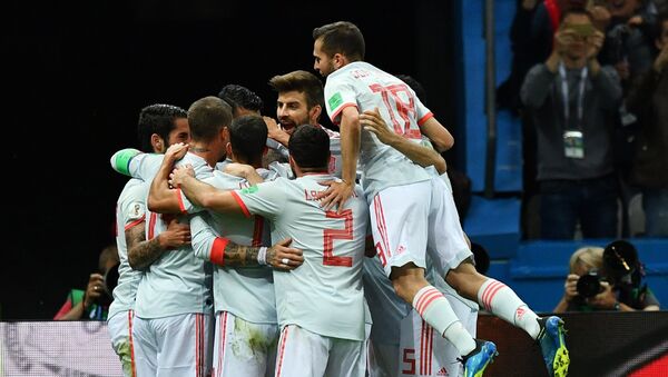 Велико славље Шпаније после гола Косте - Sputnik Србија