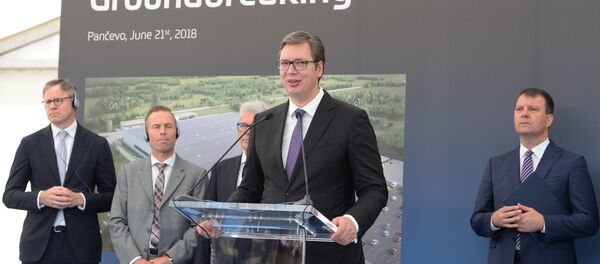 Aleksandar Vučić u Pančevu Aleksandar Vučić u Pančevu - Sputnik Srbija