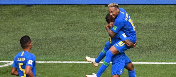 Slavlje igrača Brazila posle pobede nad Kostarikom - Sputnik Srbija