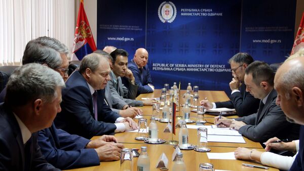 Sastanak Aleksandra Vulina sa prvim zamenikom direktora Federalne službe za vojno-tehniču saradnju Rusije Andrejom Bojcovim - Sputnik Srbija