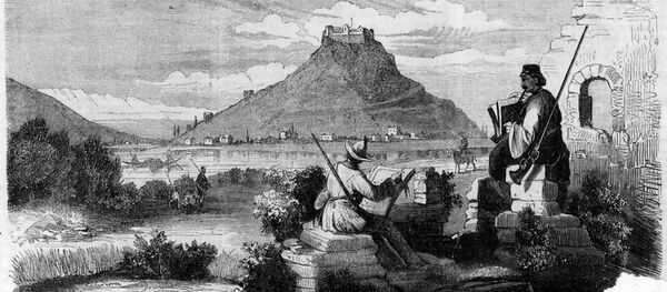 Жабљак Црнојевића, 1860. године (Илустрација неп. аутора у француском часопису) - Sputnik Србија