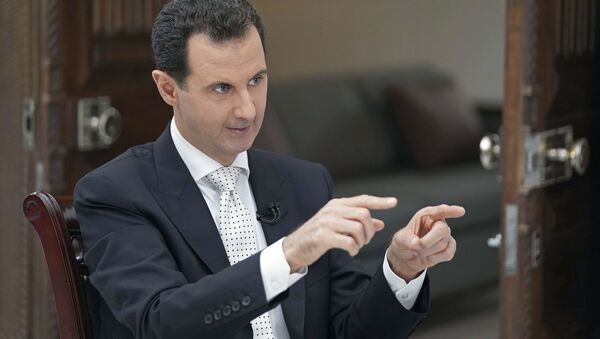 Президент Сирии Башар Асад во время интервью - Sputnik Србија