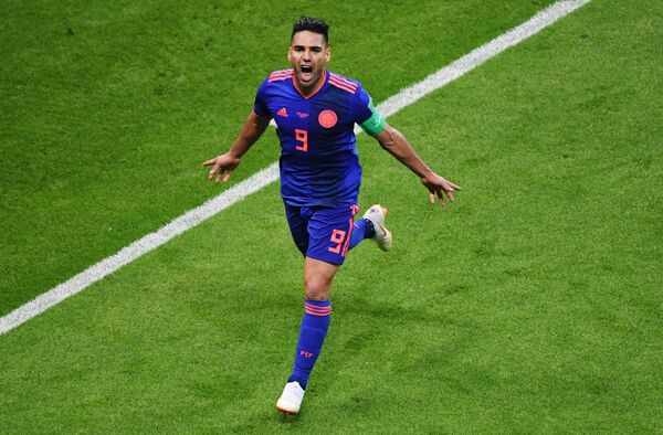 Radamel Falkao proslavlja gol protiv Poljske Radamel Falkao proslavlja gol protiv Poljske - Sputnik Srbija