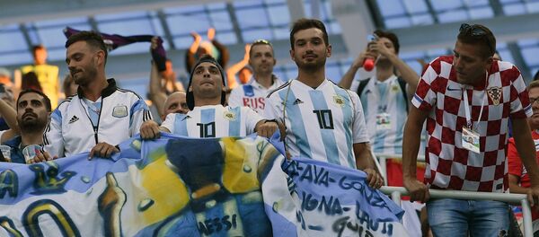 Navijači pre utakmice Svetskog prvenstva 2018. između Argentine i Hrvatske - Sputnik Srbija
