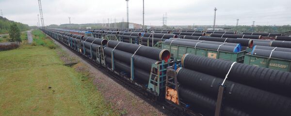 Испорука цеви за изградњу Северног тока 2 Испорука цеви за изградњу Северног тока 2 - Sputnik Србија