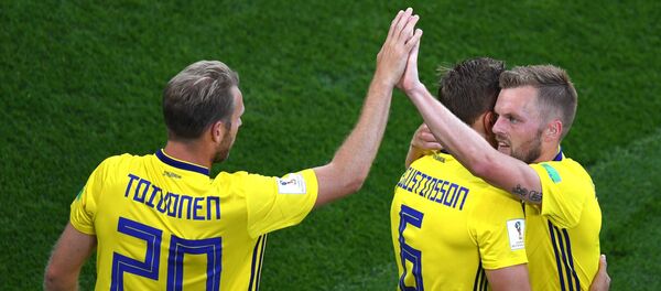 Швеђани прослављају гол против Мексика - Sputnik Србија