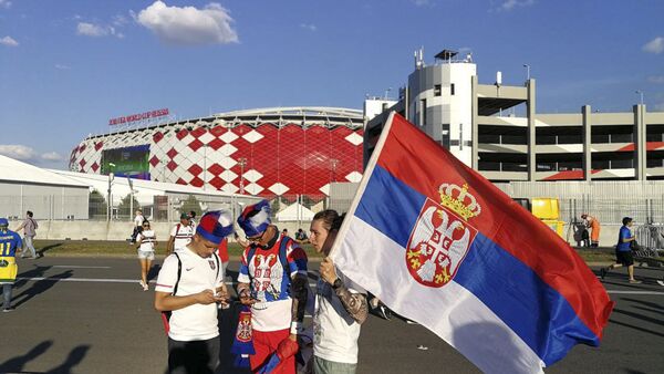 Navijači ispred stadiona Spartaka u Moskvi - Sputnik Srbija