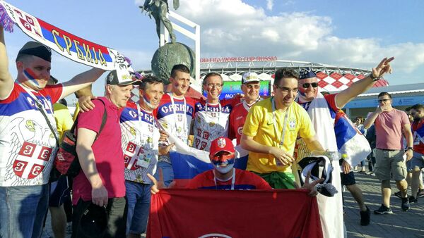 Navijači ispred stadiona Spartaka u Moskvi - Sputnik Srbija