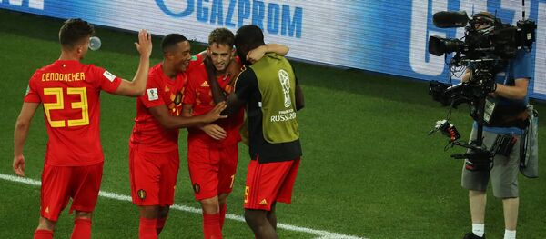 Белгијанци прослављају гол - Sputnik Србија