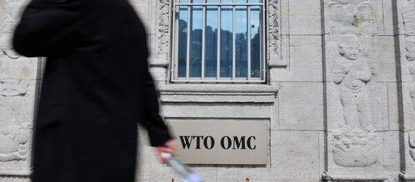 Улаз у зграду Светске трговинске организације у Женеви Улаз у зграду Светске трговинске организације у Женеви - Sputnik Србија