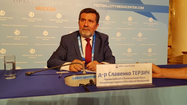 Амбасадор Србије у Москви др Славенко Терзић честитао је Русији на сјајно организованом Шампионату света у фудбалу. - Sputnik Србија
