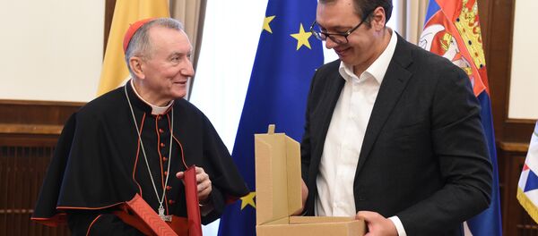 Александар Вучић и Пјетр Паролино - Sputnik Србија