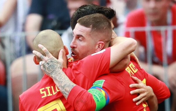 Španija slavi pogodak za 1:0 - Sputnik Srbija