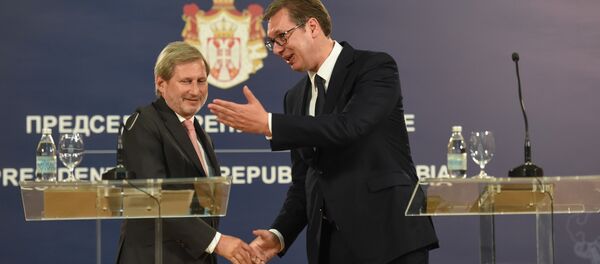 Johanes Han i Aleksandar Vučić - Sputnik Srbija