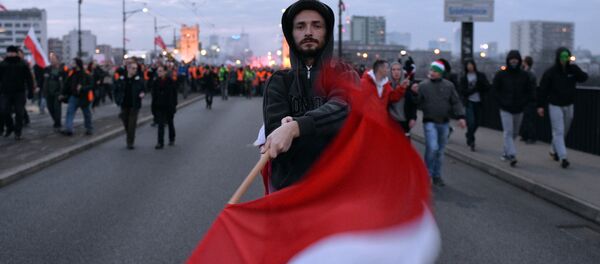 Poljska zastava, protest - Sputnik Srbija