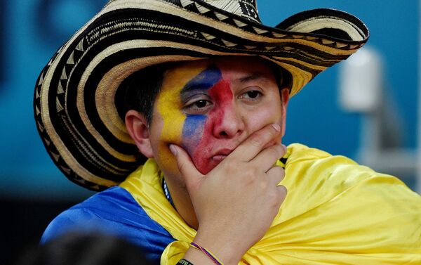 Тужни навијачи Колумбије после меча - Sputnik Србија